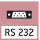 Data interface RS-232: To connect the balance to a printer, PC or network
