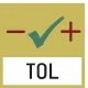 Weighing with tolerance range: Upper and lower limiting can be programmed individually, e. g. sorting and portioning.