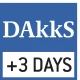 DAkkS calibration possible. The time required for DAkkS calibration is specified in the pictogram.