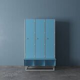 Шкаф для раздевалок односекционный со скамейкой 444