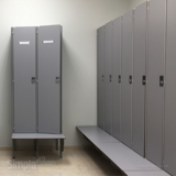 Шкаф для раздевалок односекционный со скамейкой 222